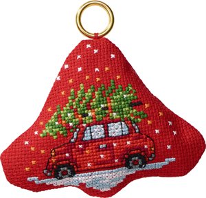 Mini kits broderi - driving home for Christmas